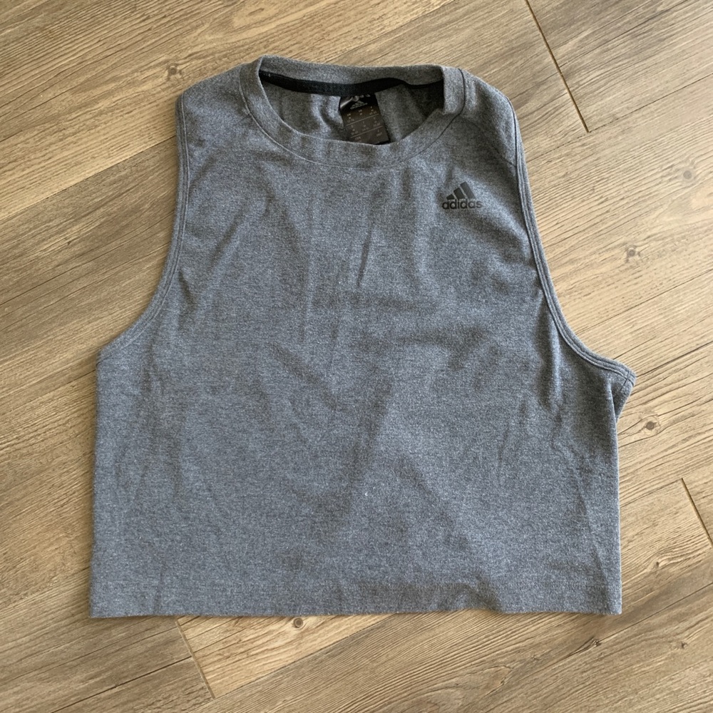 Adidas cropped muscle tank